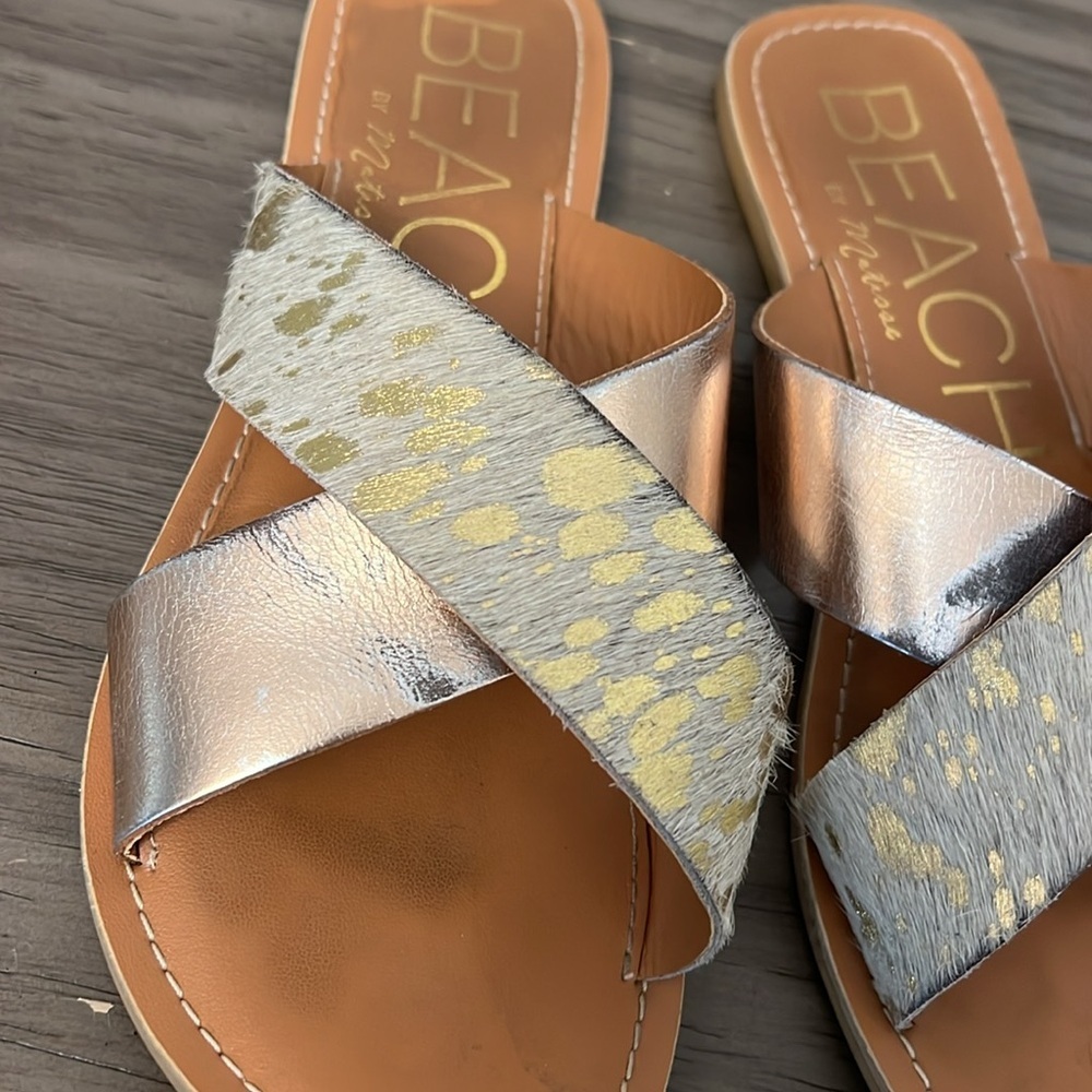 BEACH BY MATISSE LEATHER CRISS CROSS SANDALS 7 - Picture 12 of 12